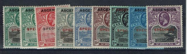 Image of Ascension SG 1S/9S LMM British Commonwealth Stamp